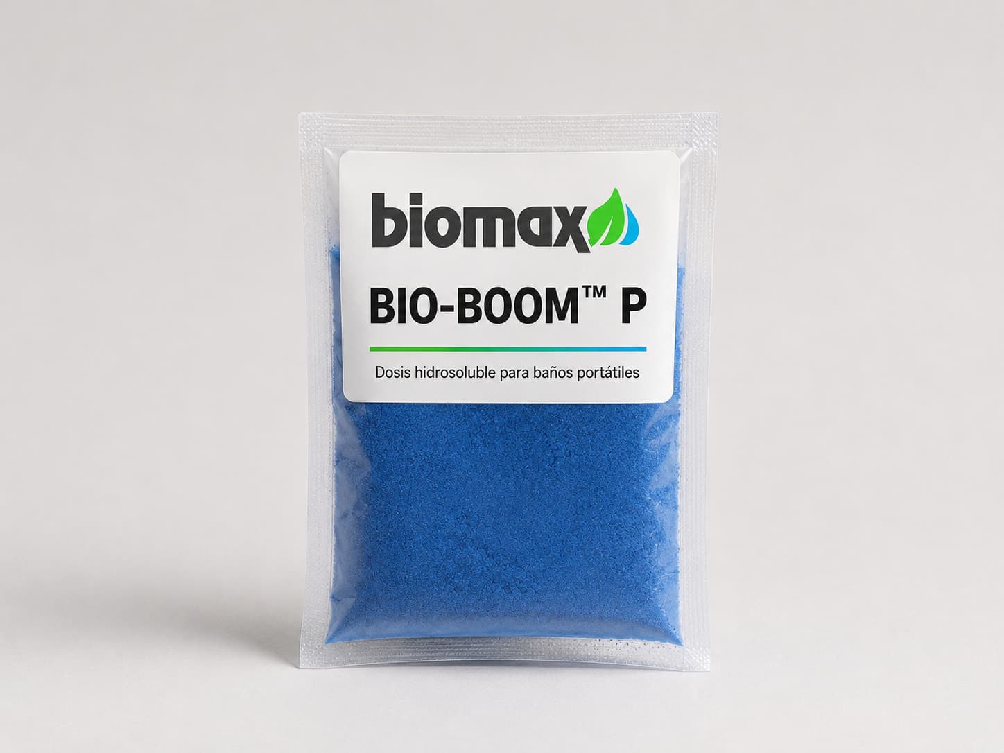 Envase de BIO-BOOM Polvo con la etiqueta Biomax.