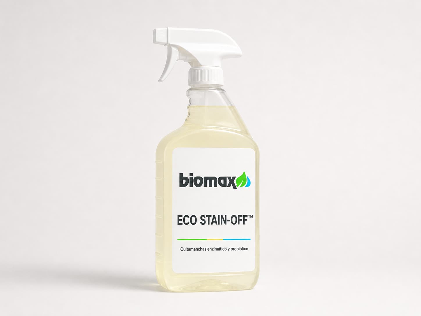 Envase de ECO STAIN-OFF con la etiqueta Biomax.