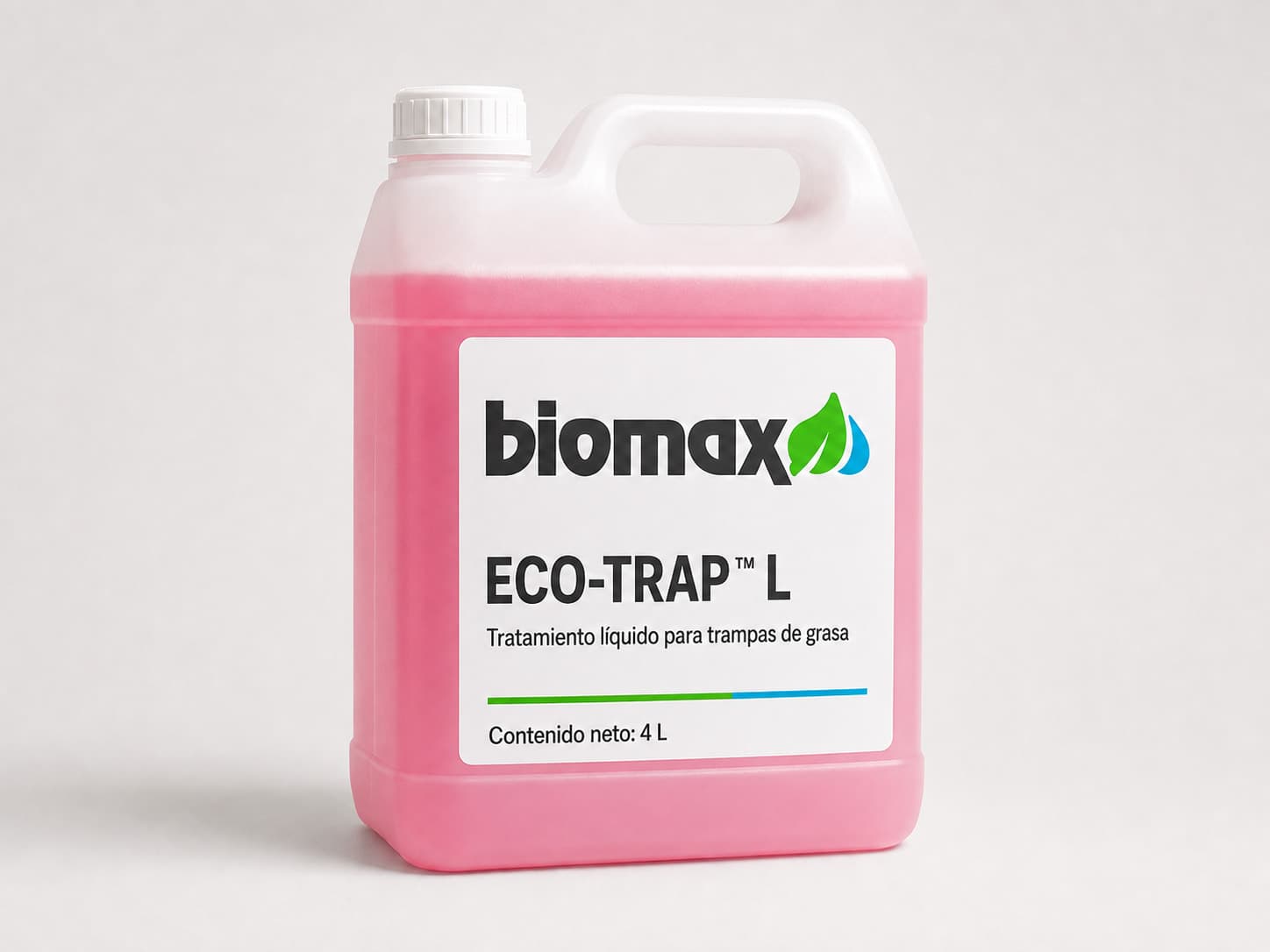 Envase de ECO-TRAP L con la etiqueta Biomax.