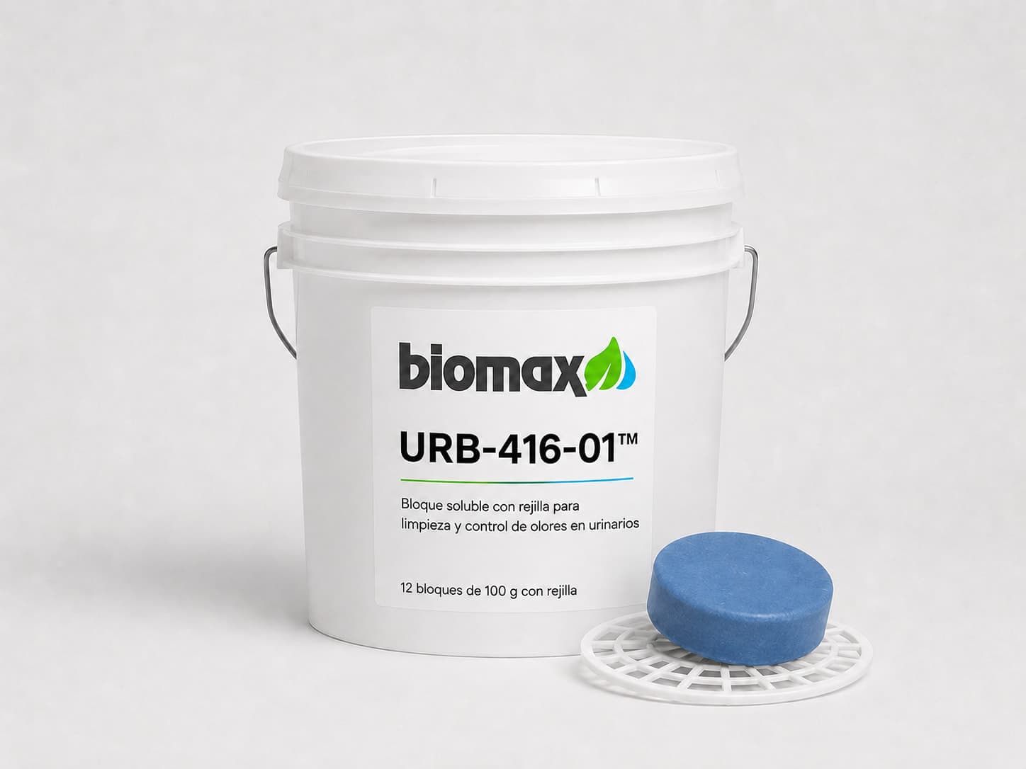 Envase de URB-416-01 con la etiqueta Biomax.